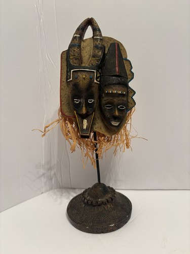 African tribal mask sculpture - african,