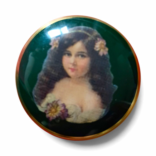 Green enamel small traditional - enamel,