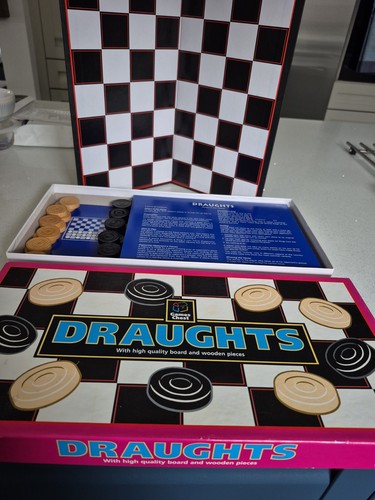 Draughts set board wooden - board,,