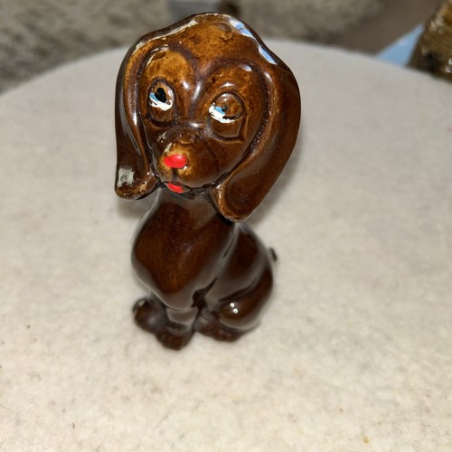 Vintage kitsch ceramic basset - vintage,
