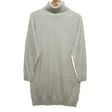 M&S Cream Turtleneck Knit Jumper Dress Size M