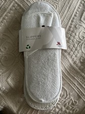 Marriott Hotel LUXURY Spa Travel Slippers Red Logo White Cotton Unisex New