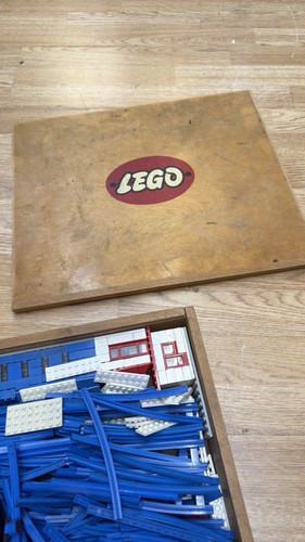 Vintage wooden lego system box - vintage,