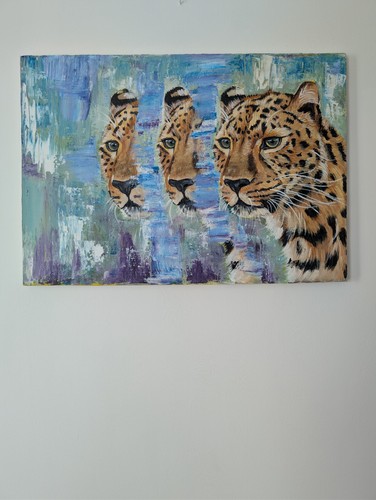 Original painting leopards - of,