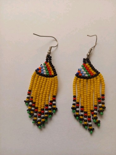 Zulu beaded earrings - beaded,