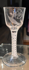 ANTIQUE VINTAGE JACOBITE ? AIR TWIST STEM WINE / CORDIAL GLASS