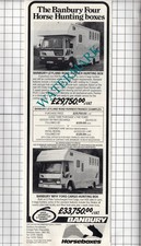 Banbury Horseboxes Banbury Oxfordshire  - 1989 Advert