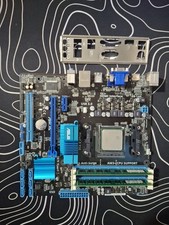 Asus M5A78L-M/USB3 mobo with FX6300 6 core CPU, 16GB DDR3 RAM and I/O shield