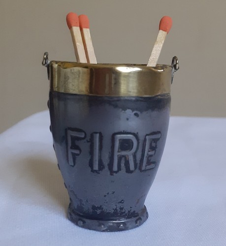 Antique novelty fire bucket - antique,