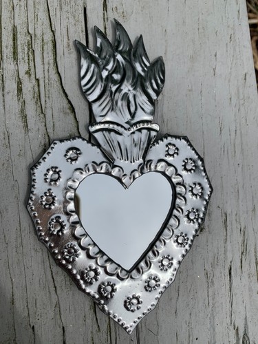 Heart mirror milagro mexican - heart,