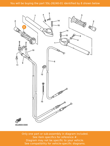 Yamaha grip assy 5sl - grip, assy,