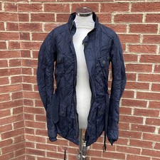 SuperDry Motorbike Belted Quilted Jacket  Casual Black Size M woman tear sleeve