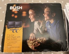 BUSH PDVD-163C 7-Inch Screen Twin Portable DVD Player Black with Accessories