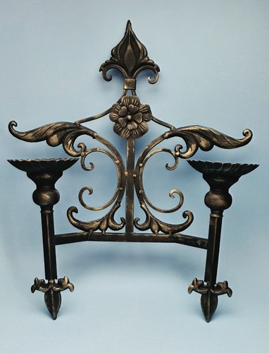 Ornate double arm - ornate, metal