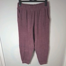 M&S Lounge pants Joggers size uk 12-14 medium Purple fluffy soft cozy pyjama