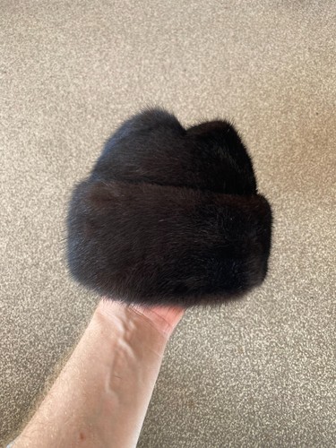 Real mink fur hat french - mink,