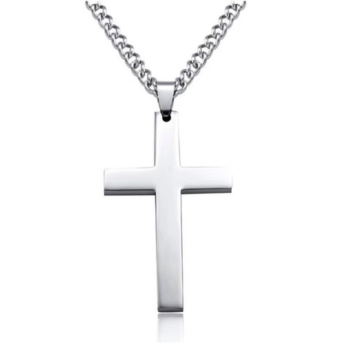 Men cross stainless - stainless, steel
