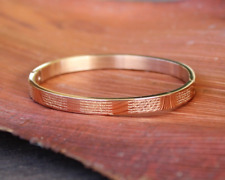 Oval shape bracelet Rose gold colour Stainless steel Yantra 6 mm. bring luck