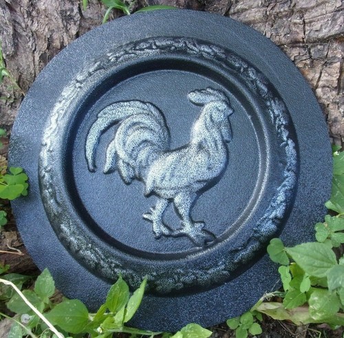 Rooster mini birdbath mold abs
