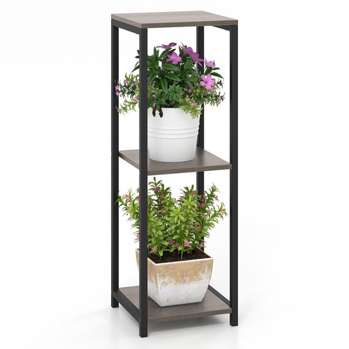 Tier tall metal plant - plant, stand
