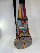 Hippie Unisex Festival Cotton 2 in 1 Foldable Backpack, Ukulele Holiday Bag