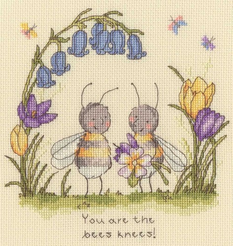 Bees knees cross stitch kit - cross,
