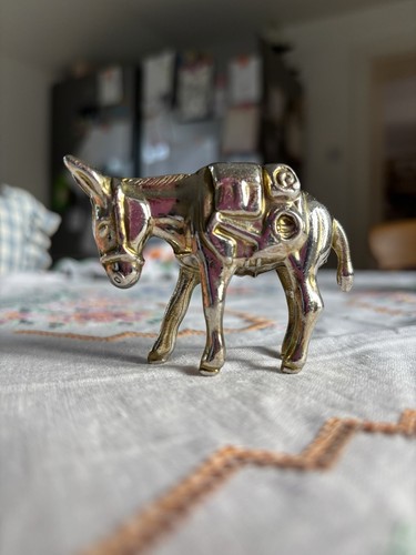 Solid brass donkey vintage - solid,