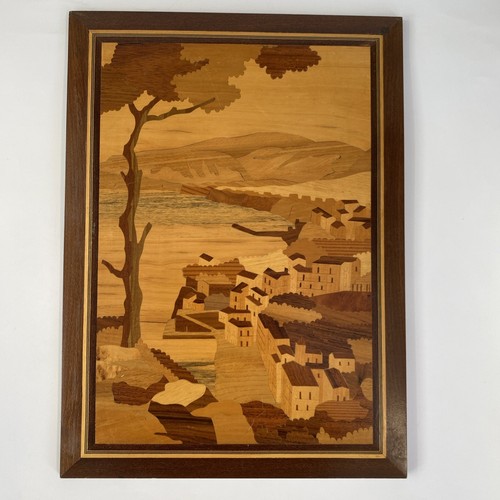 Marquetry picture seascape - marquetry,
