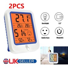2X Max Min Room Thermometer Hygrometer Monitor Temperature Humidity Indoor Home
