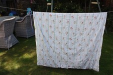 NB915 Zara Home Quilt Cover  Duck Egg Floral 100% Cotton Sateen 102 x 94.5"