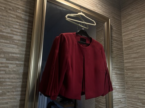 Red women blazer bolero - blazer, or