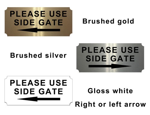 Please use side - side, gate