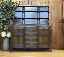 Vintage Ercol Gold Label Welsh Dresser  Solid Elm Country Kitchen Sideboard