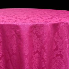 Damask Jacquard Tablecloth 90x90" Square 120" Round 17 Colours Wedding Event