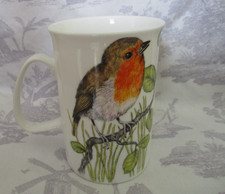 Unused Waterside China ~ Christmas Robin Bird ~ Fine Bone China Mug ~ Wildlife