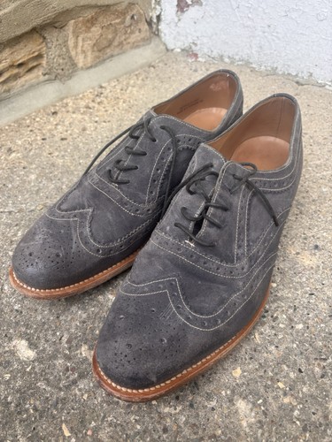 Loake grey suede brogues - loake,