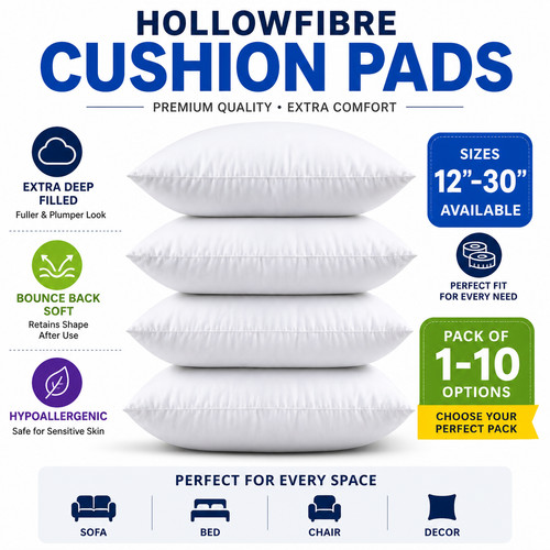 Cushion pads hollowfibre inner - hollowfibre,