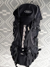 ~ JEEP ~ 65 Litre fully adjustable  Black Rucksack/Backpack  Very Good Condition