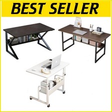 Computer Desk Laptop PC Study Table Home Office Workstation Table/Over Bed Chair