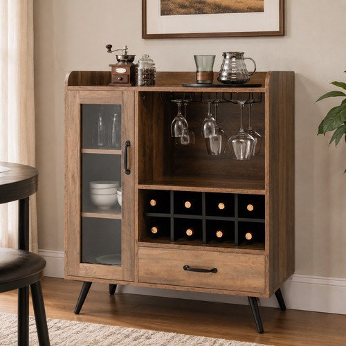 Wine cabinet sideboard rustic - cabinet,