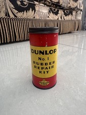 Vintage Rare Dunlop  Tin Can Oil Petrol Automobilia Old motorcycle