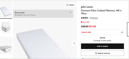 John lewis cot - john, |