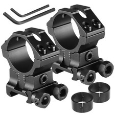 2x Scope Ring Mount 1''/30mm Precision Adjustable Height for 20mm Picatinny Rail