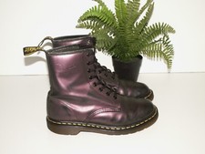 Dr. Martens 1460 leather boots metallic purple chrome uk 6 eu 39 us 8