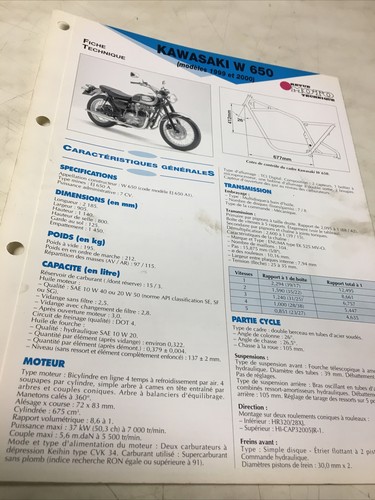 Kawasaki w650 1999 - 1999, 2000