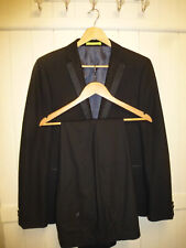 mens VENTUNO 21 BLACK LABEL BLACK FORMAL SUIT SIZE 40"R CHEST 34" WAIST 32" LEG