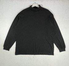 VTG 90s St Michael M&S Jumper Mens Size L Black 100% Cotton Turtleneck Sweater