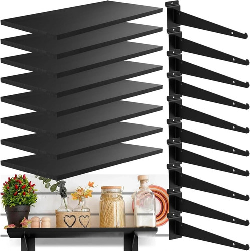 Pack wooden slatwall - 8, shelf