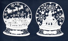 6 NEW TATTERED LACE SNOWGLOBE