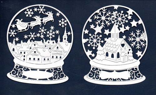New tattered lace snowglobe - new,
